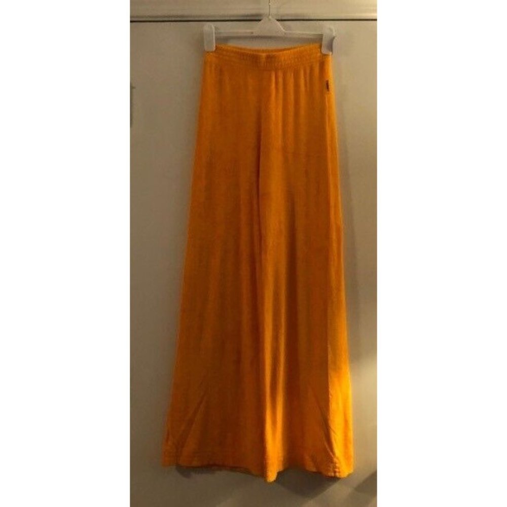 NWT SIMON MILLER GOLDEN YELLOW RETRO LOA WIDE LEG TERRY CLOTH PANTS SIZE SMALL - Picture 8 of 11